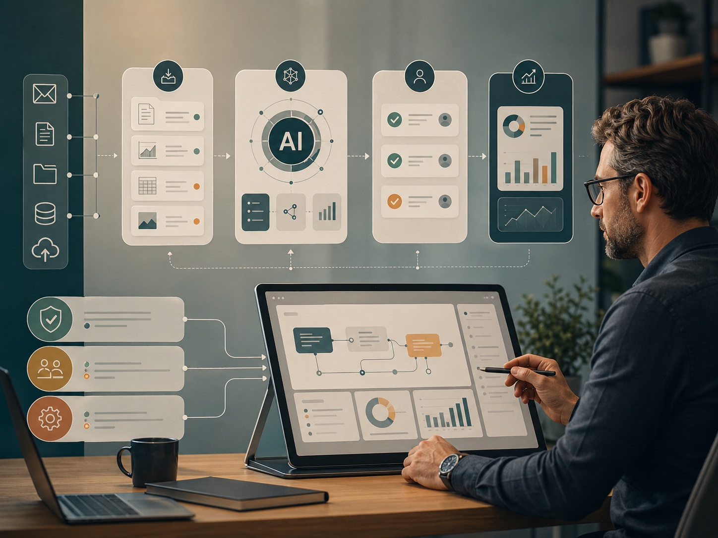 Prototype IA connectant documents, analyse, validation humaine et tableau de bord